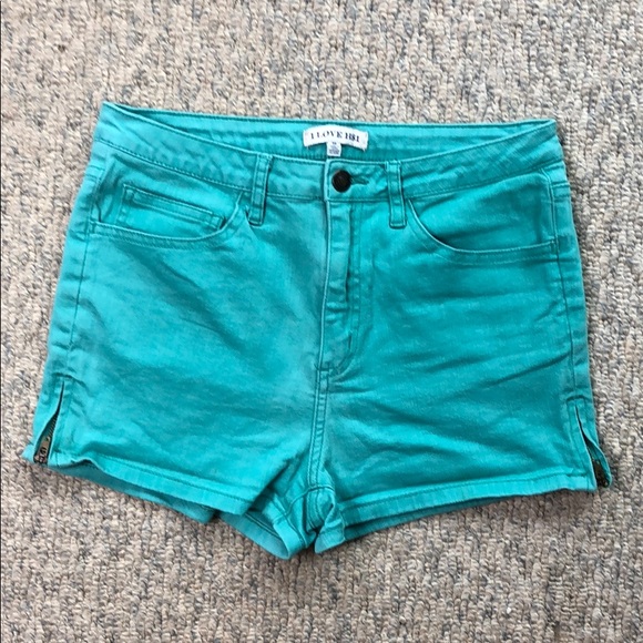 Teal/mint green denim shorts sz 30” - Picture 1 of 4